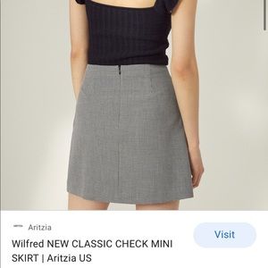 Grey Check Wilfred New Mini Skirt